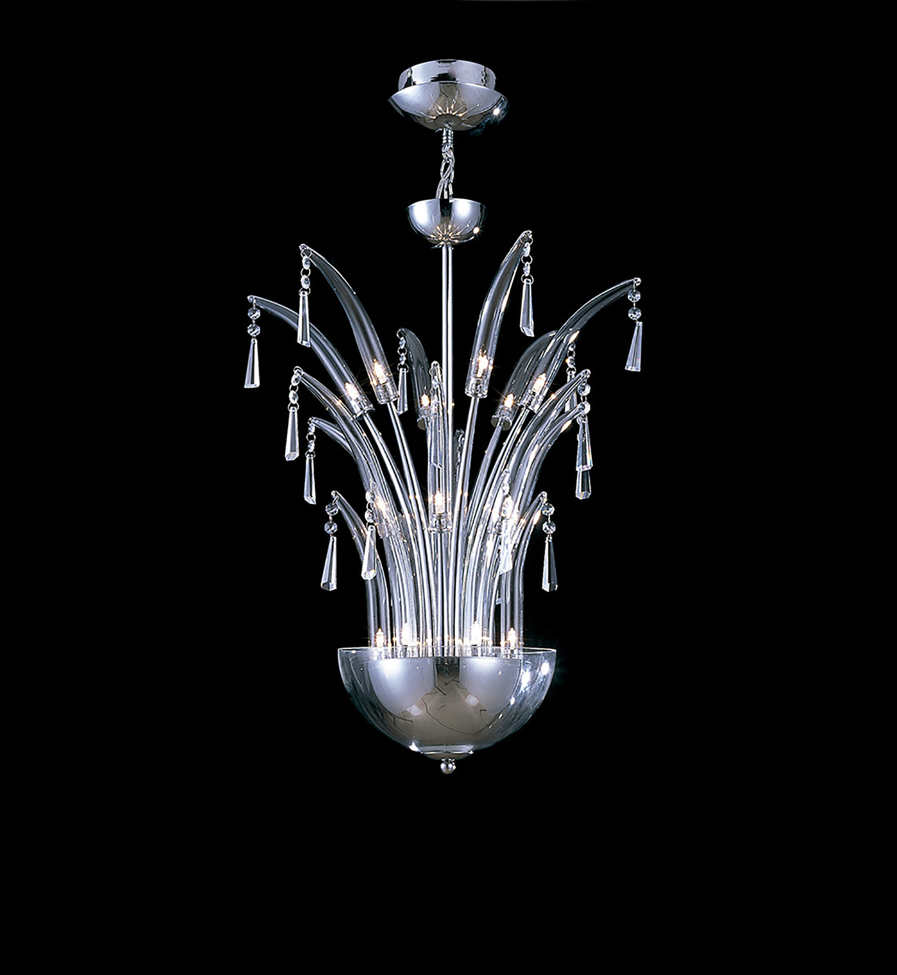 IL50020  Jasper Crystal Pendant 18 Light